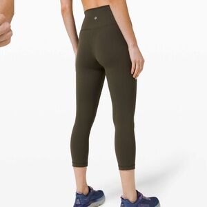 Lululemon wunder train 21” green leggings 4